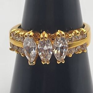 Premier Designs Gold Tone & Clear Cubic Zirconia Ring (9)